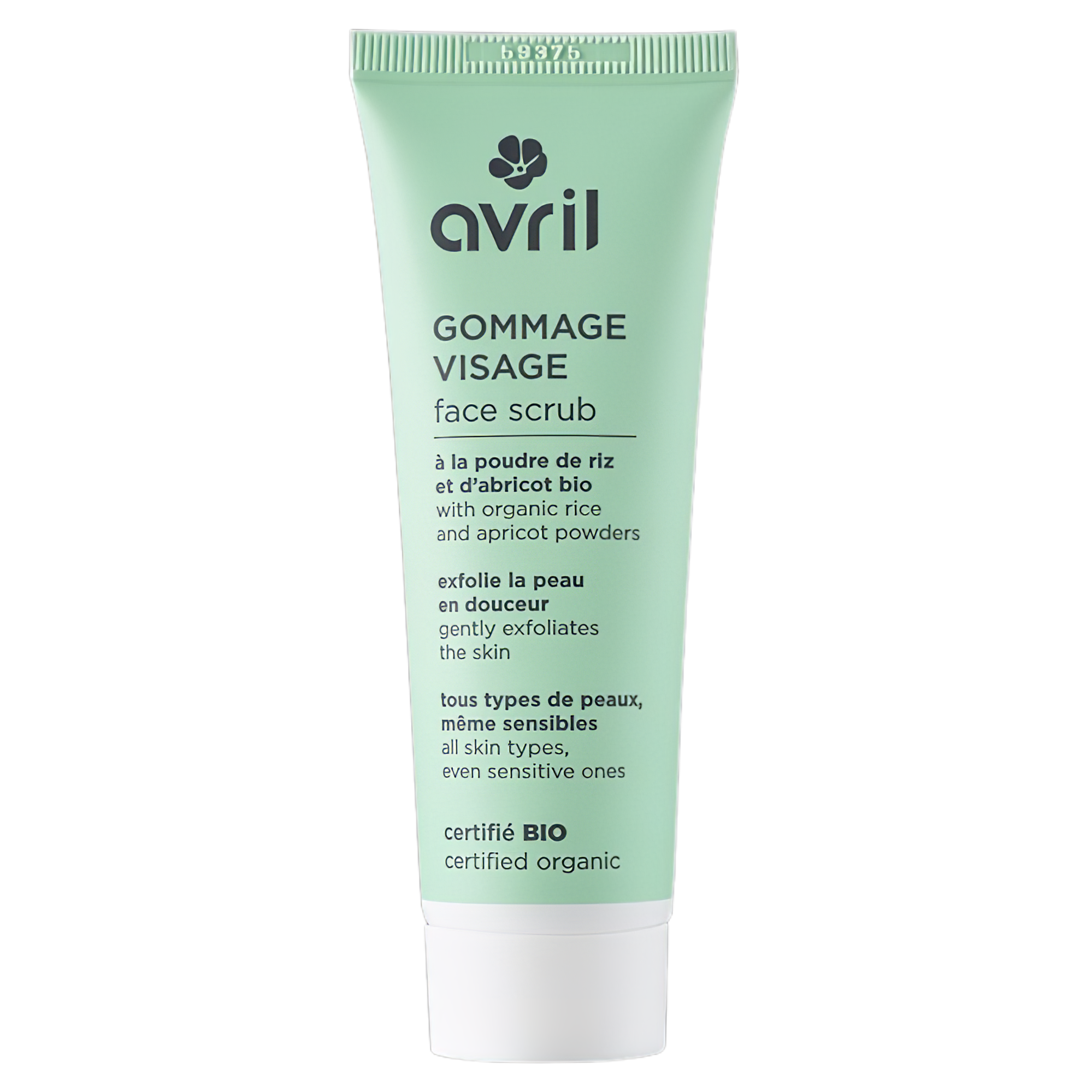 Avril certified organic face scrub, rice powder and apricot kernel